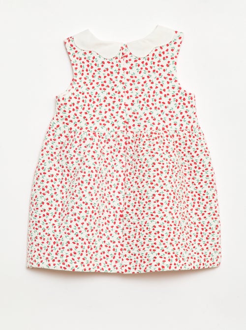 Vestido de punto arrugado con cuello de popelín - Kiabi