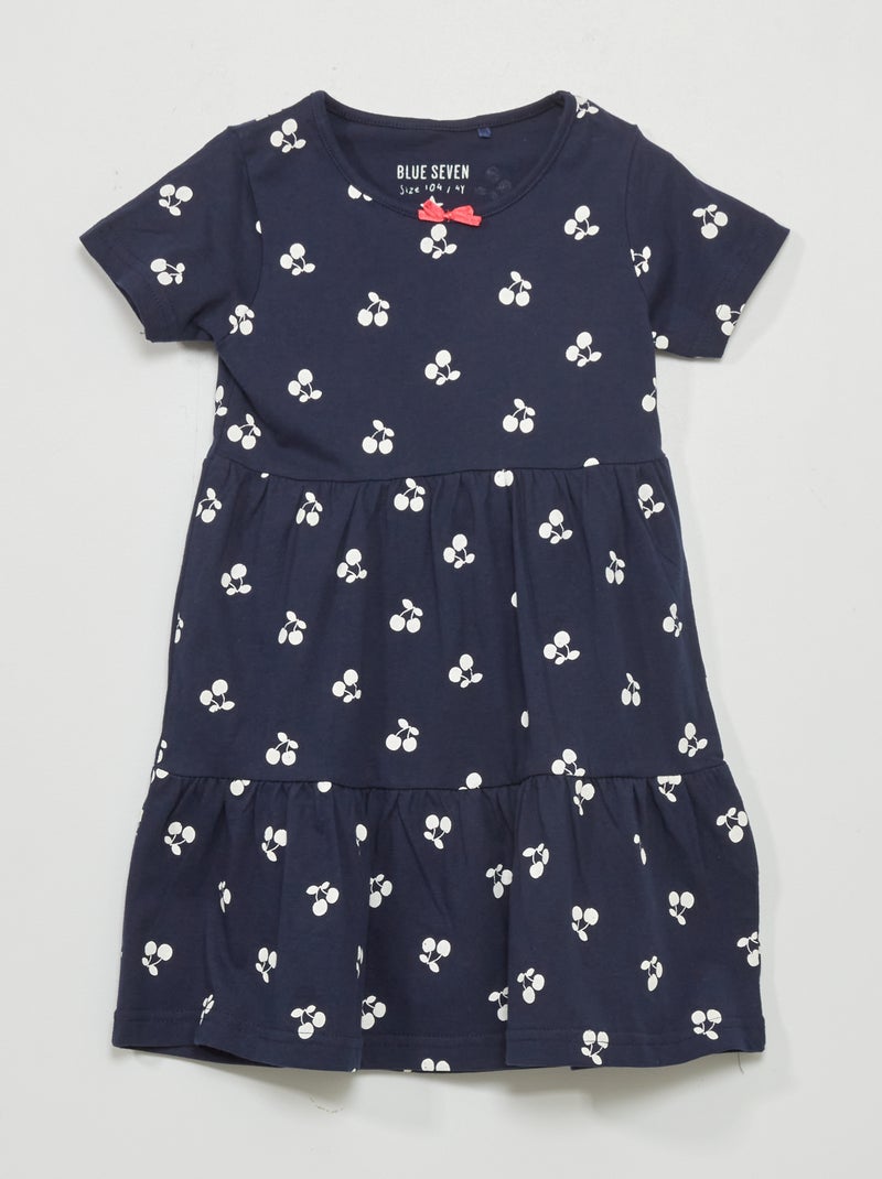 Vestido de punto azul marino - Kiabi