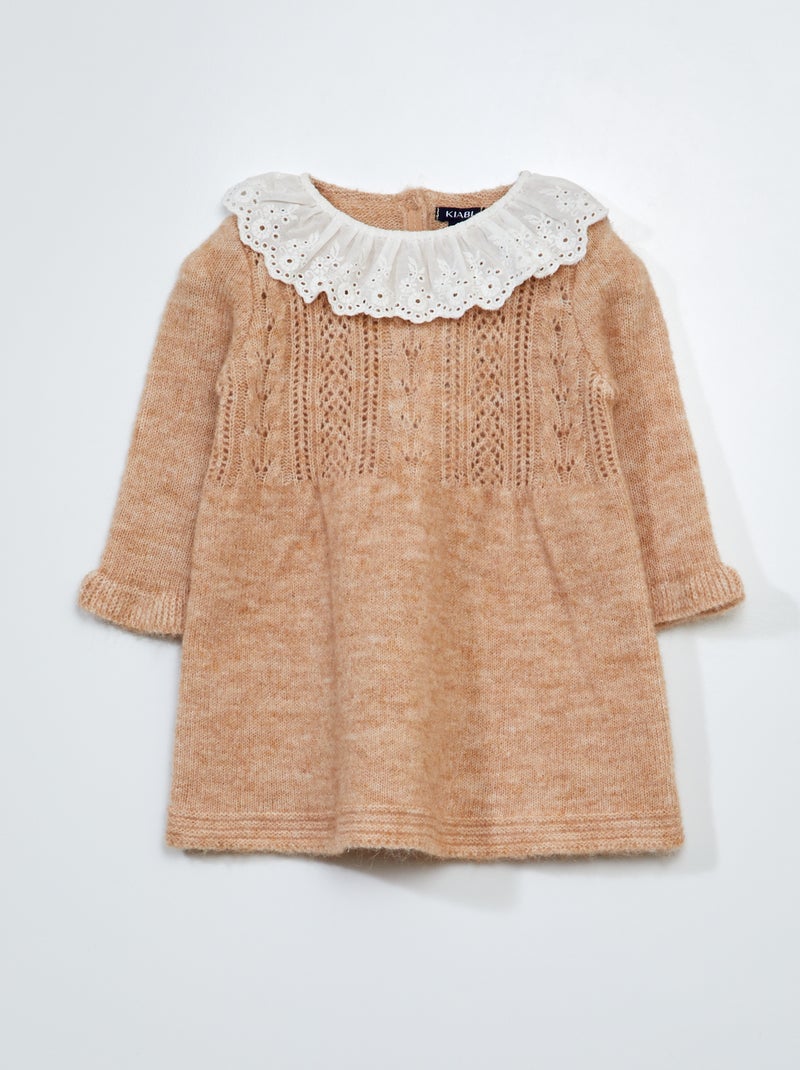 Vestido de punto BEIGE - Kiabi