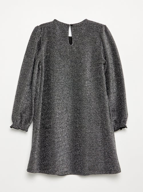 Vestido de punto brillante con lazos de fantasía - Kiabi