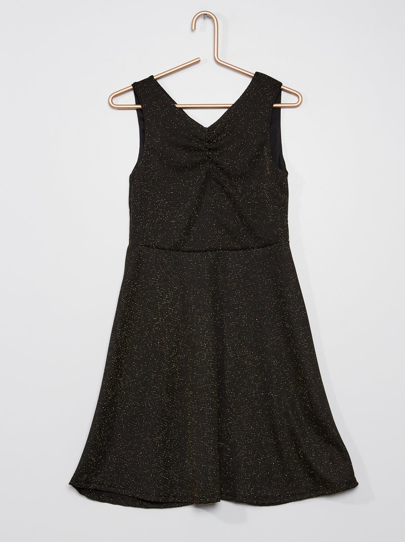 Vestido de punto brillante NEGRO - Kiabi