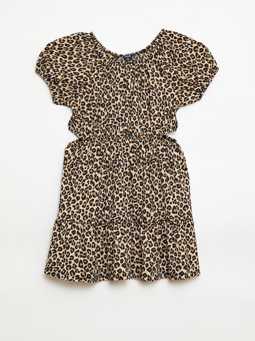 Vestido de punto calado en los laterales - Kiabi