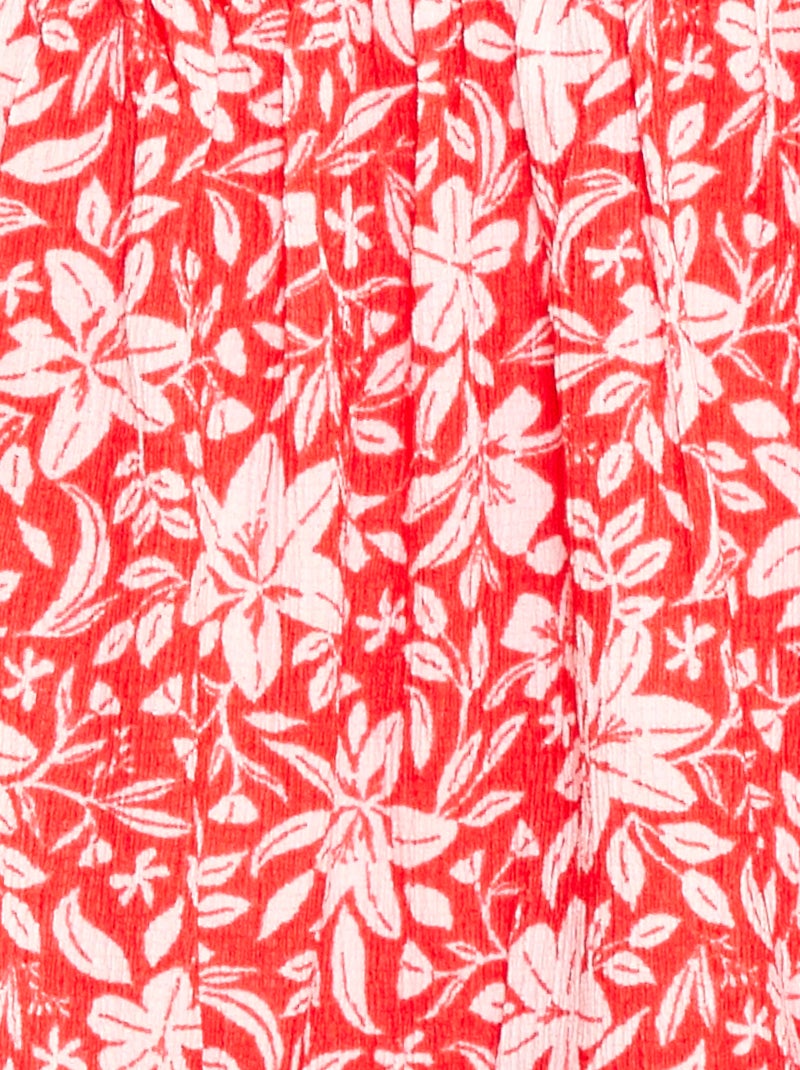 Vestido de punto calado en los laterales Rojo - Kiabi