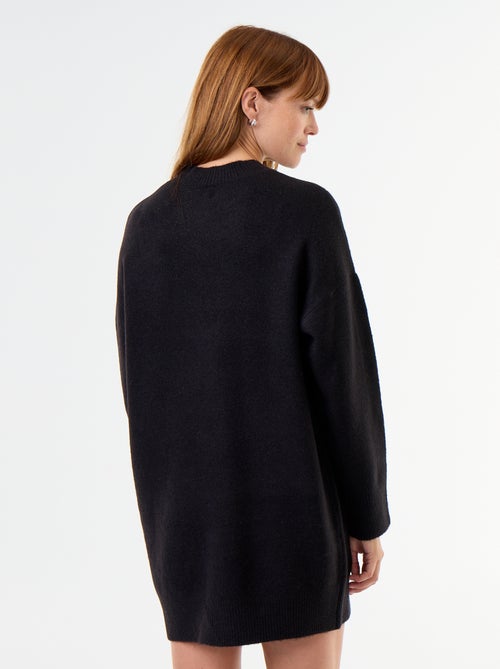 Vestido de punto con botones martillados - Kiabi