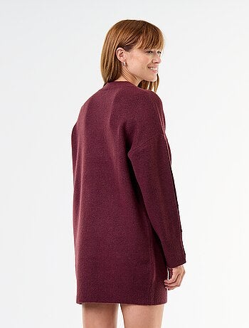 Vestido de punto con botones martillados