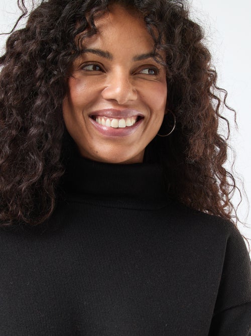 Vestido de punto con cuello alto - Kiabi