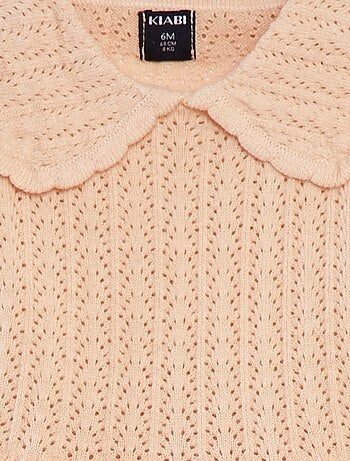 Vestido de punto con cuello bebé