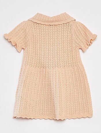 Vestido de punto con cuello bebé