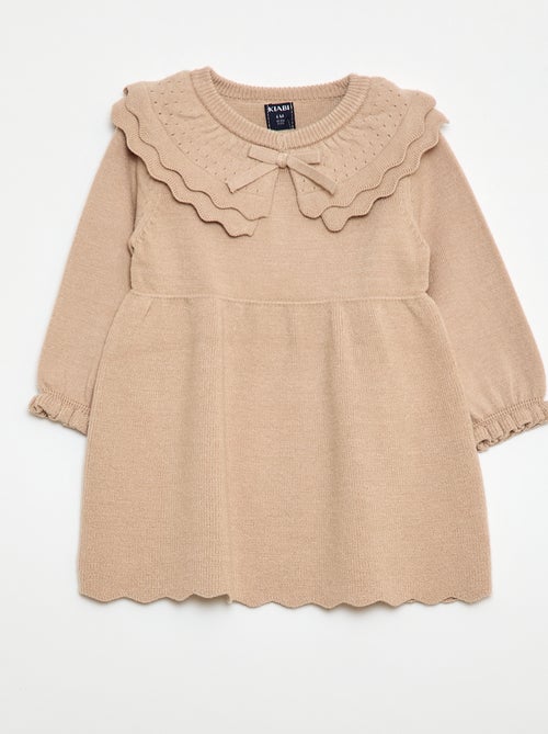 Vestido de punto con cuello Claudine - Kiabi