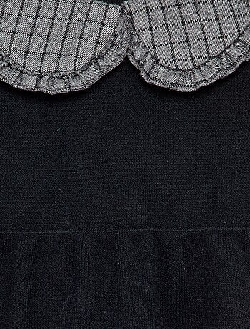 Vestido de punto con cuello Claudine