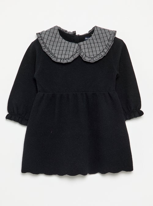 Vestido de punto con cuello Claudine - Kiabi