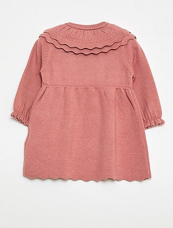 Vestido de punto con cuello Claudine