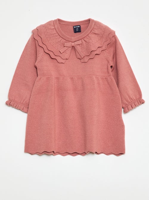 Vestido de punto con cuello Claudine - Kiabi