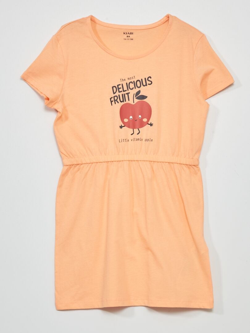 Vestido de punto con estampado  - Pack de 2 NARANJA - Kiabi