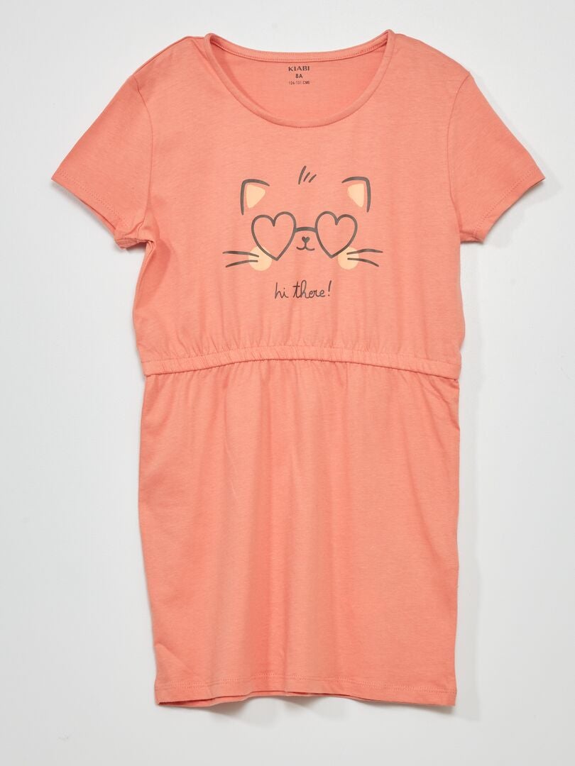 Vestido de punto con estampado  - Pack de 2 ROSA - Kiabi