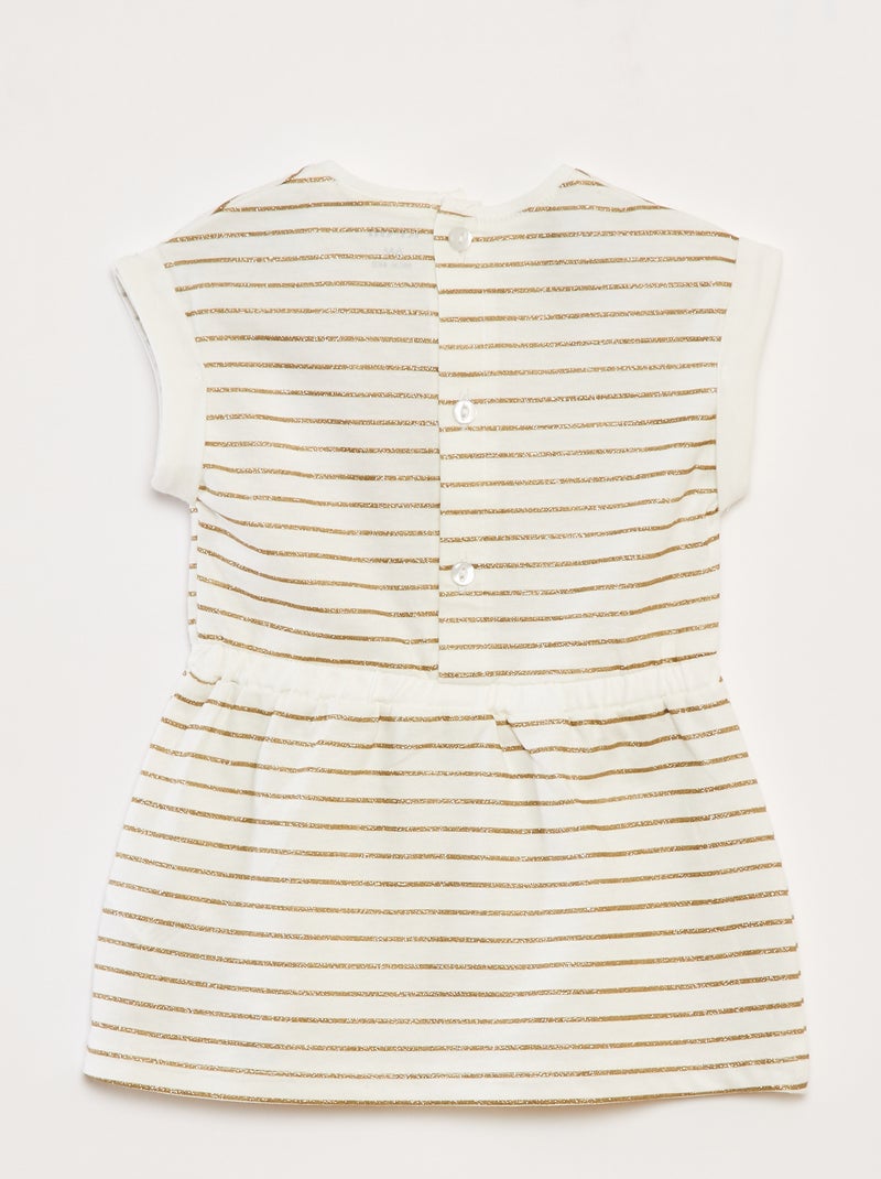 Vestido de punto con estampado BLANCO - Kiabi