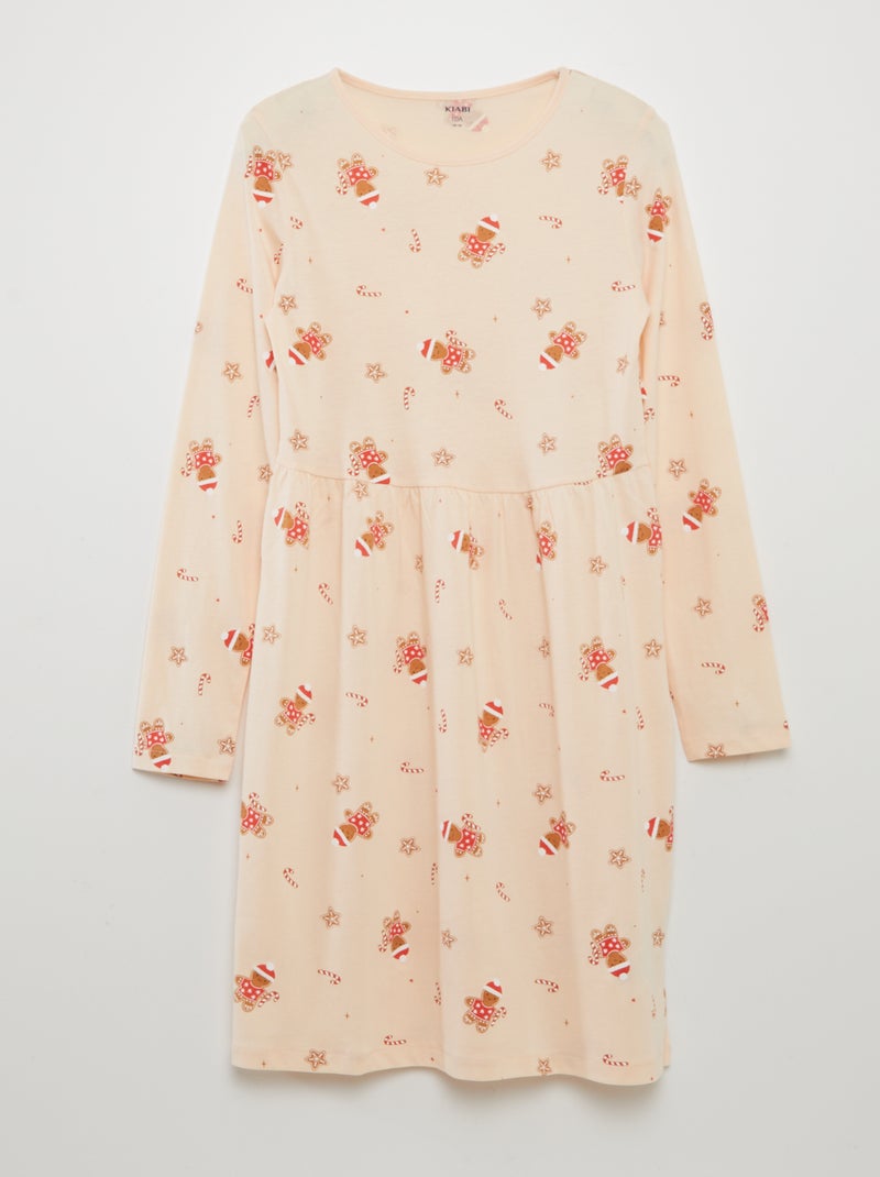 Vestido de punto con estampado de fantasía ROSA - Kiabi