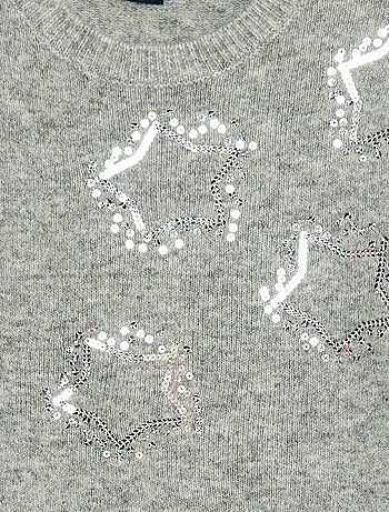Vestido de punto con estrellas de lentejuelas