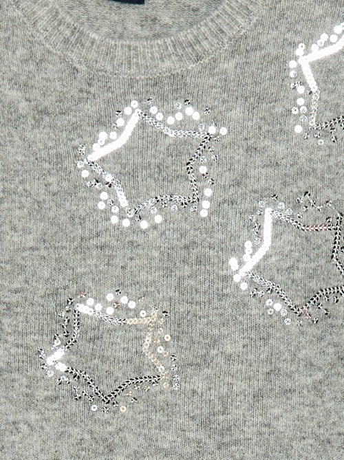 Vestido de punto con estrellas de lentejuelas - Kiabi