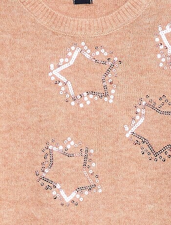 Vestido de punto con estrellas de lentejuelas