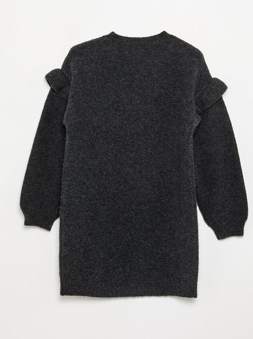 Vestido de punto con hombros con volantes - Kiabi