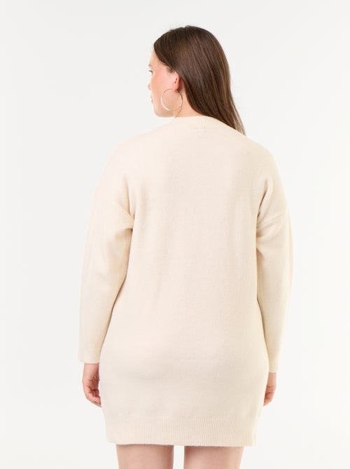 Vestido de punto con mangas abotonadas - Kiabi Vestido de punto con mangas abotonadas - Kiabi