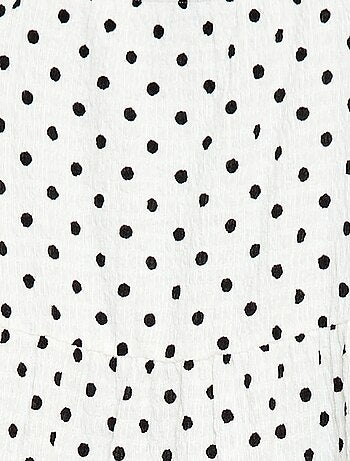 Vestido de punto crepé con estampado de lunares