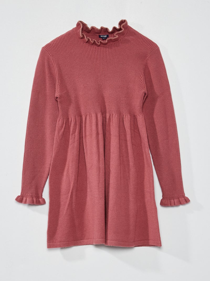 Vestido de punto de canalé ROSA - Kiabi