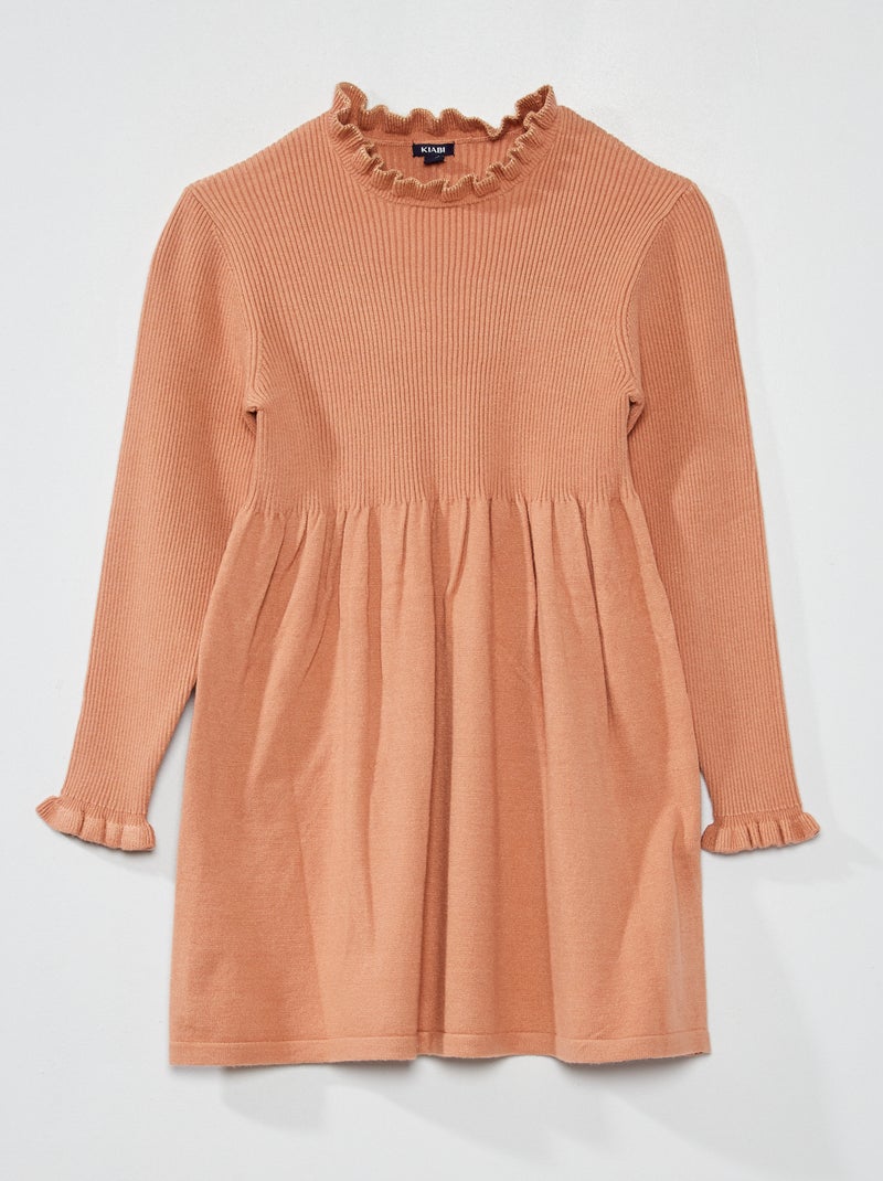 Vestido de punto de canalé ROSA - Kiabi