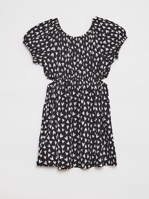 Vestido de punto de crepé estampado - Kiabi