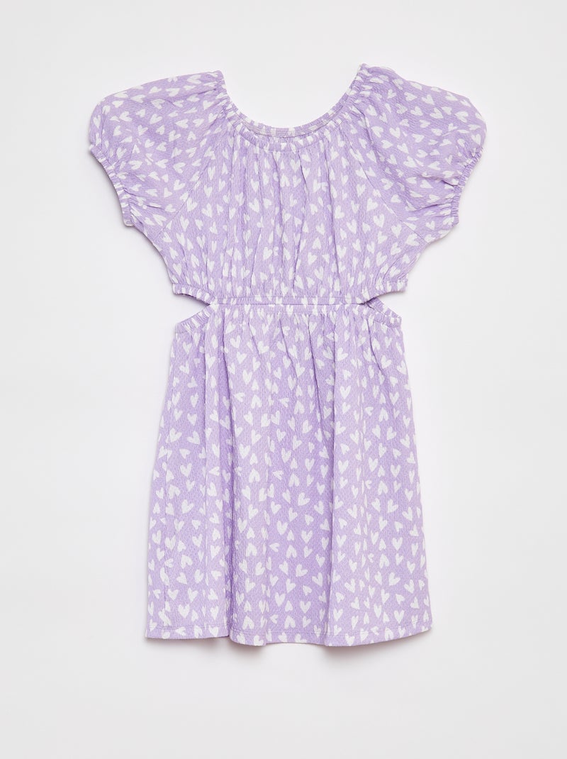 Vestido de punto de crepé estampado PURPURA - Kiabi