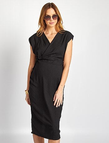 Vestido de punto de crepé midi