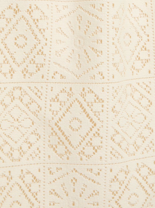 Vestido de punto de ganchillo con tirantes no ajustables - Kiabi