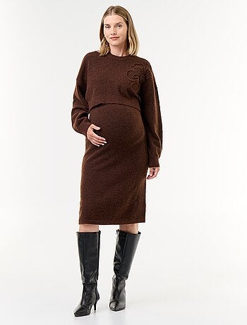 Vestido de punto de maternidad 2 en 1