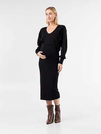 Vestido de punto de maternidad 2 en 1
