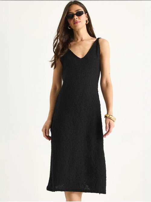 Vestido de punto de verano con tirantes y detalle de rayas en la espalda lucci - Kiabi