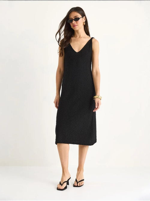 Vestido de punto de verano con tirantes y detalle de rayas en la espalda lucci - Kiabi