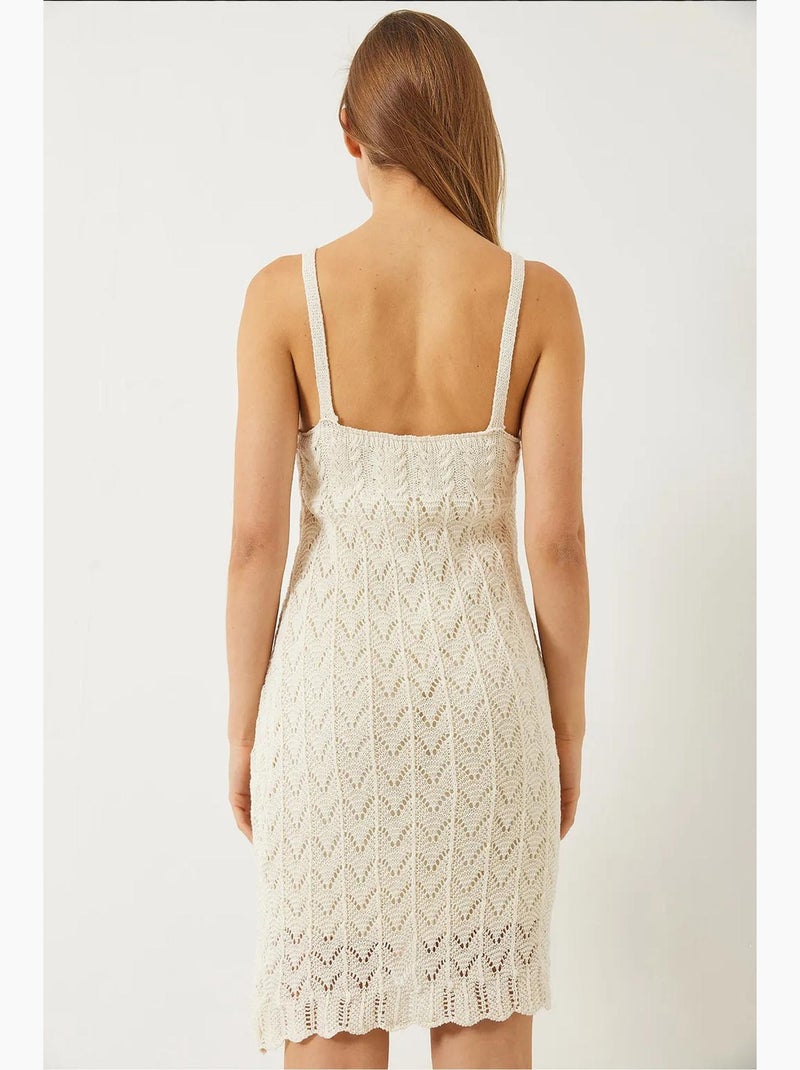 Vestido de punto de verano sin mangas y forrado lucci Beige arcilla - Kiabi