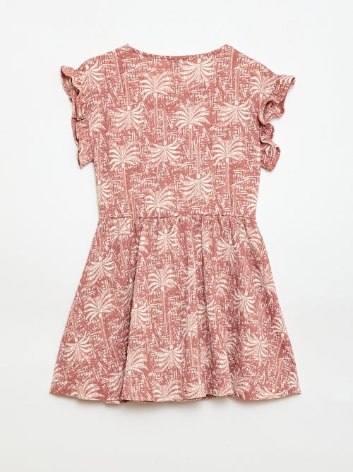 Vestido de punto gofrado abotonado en la parte delantera - Kiabi