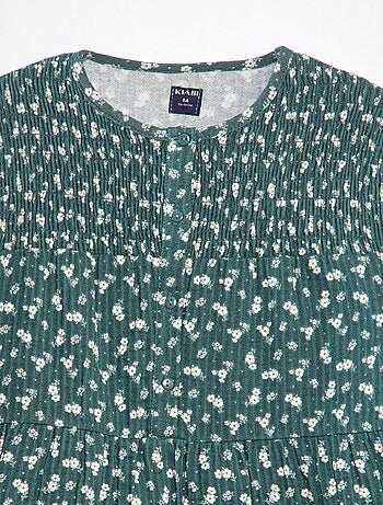 Vestido de punto gofrado de flores