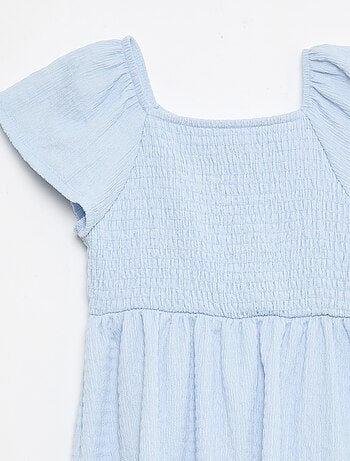 Vestido de punto gofrado liso