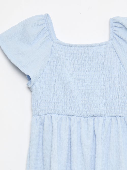 Vestido de punto gofrado liso - Kiabi