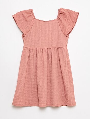 Vestido de punto gofrado liso