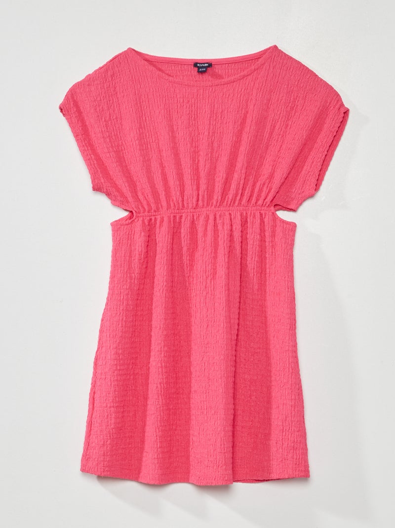 Vestido de punto gofrado rosa indio - Kiabi