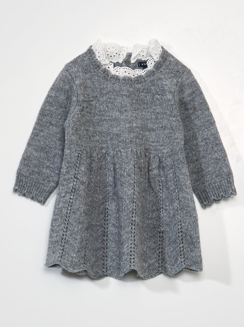 Vestido de punto GRIS - Kiabi