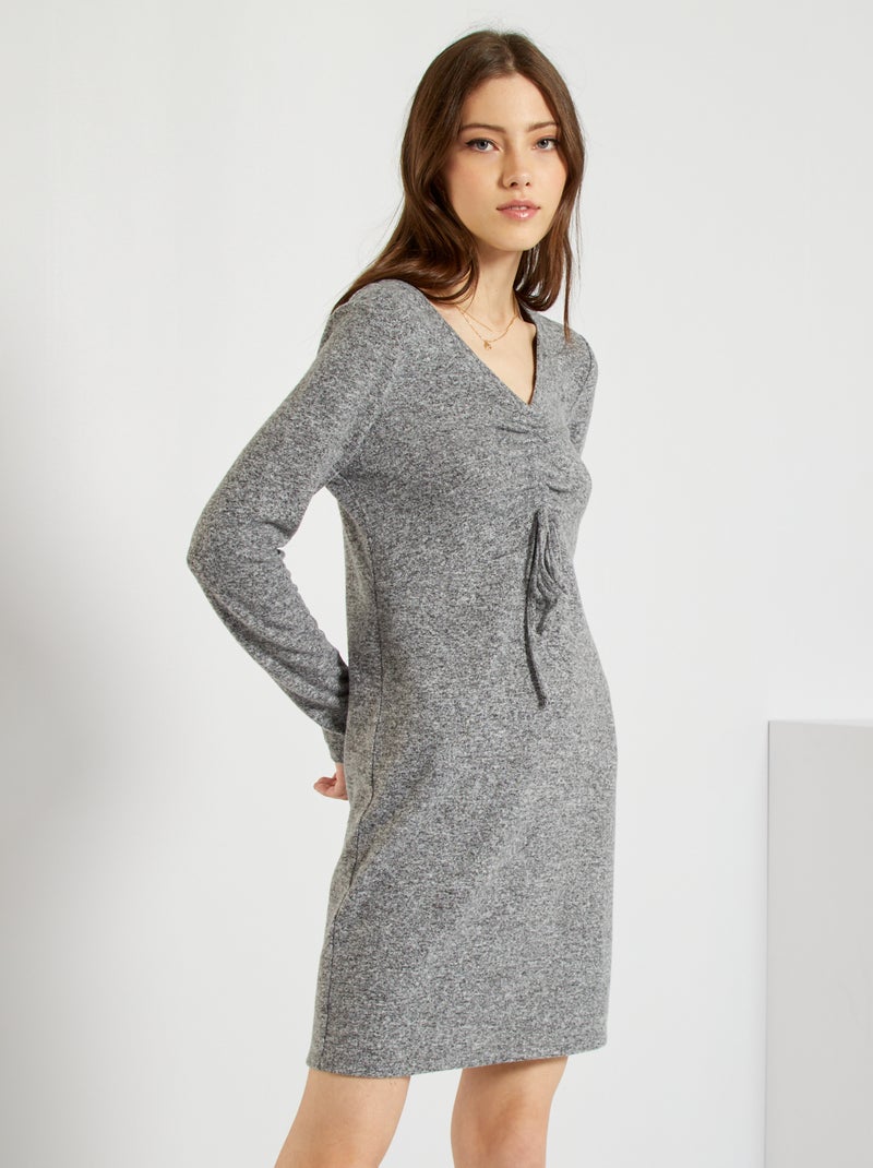 Vestido de punto GRIS - Kiabi