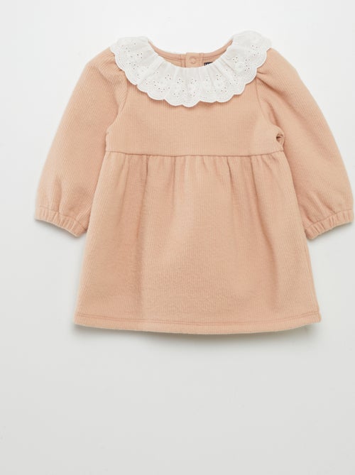 Vestido de punto grueso de canalé - Kiabi