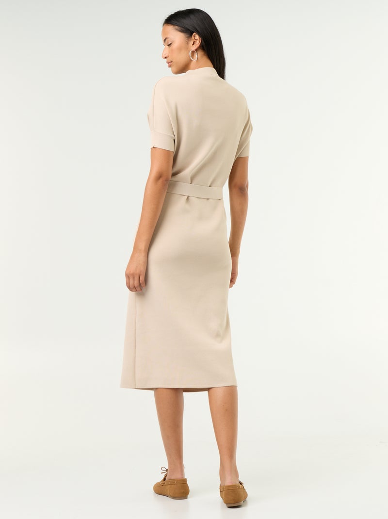 Vestido de punto grueso Gris - Kiabi