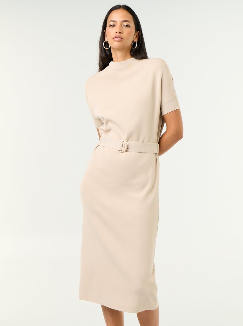 Vestido de punto grueso Gris - Kiabi