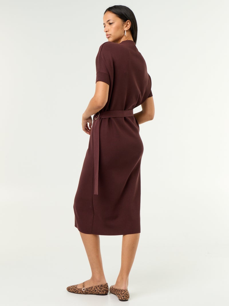 Vestido de punto grueso Purpura - Kiabi
